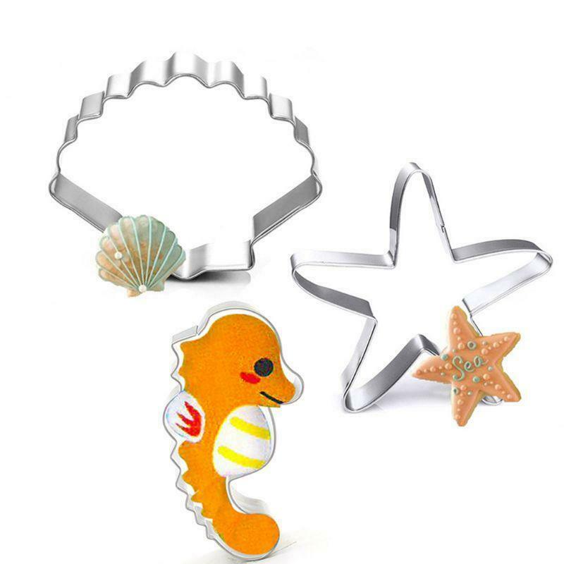 Ocean Creature Mermaid Cookie Cutters Set - 9 PCS Shark Cookie Cutters Molds