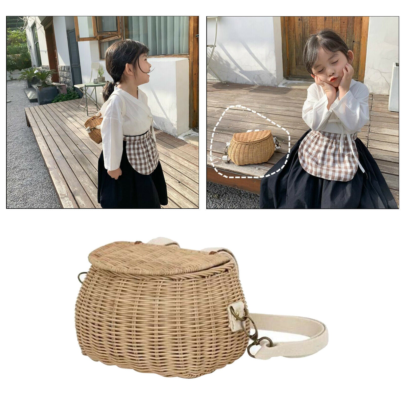 Summer Beach Bag, Ladies Straw Handbag Top Handle Large Capacity