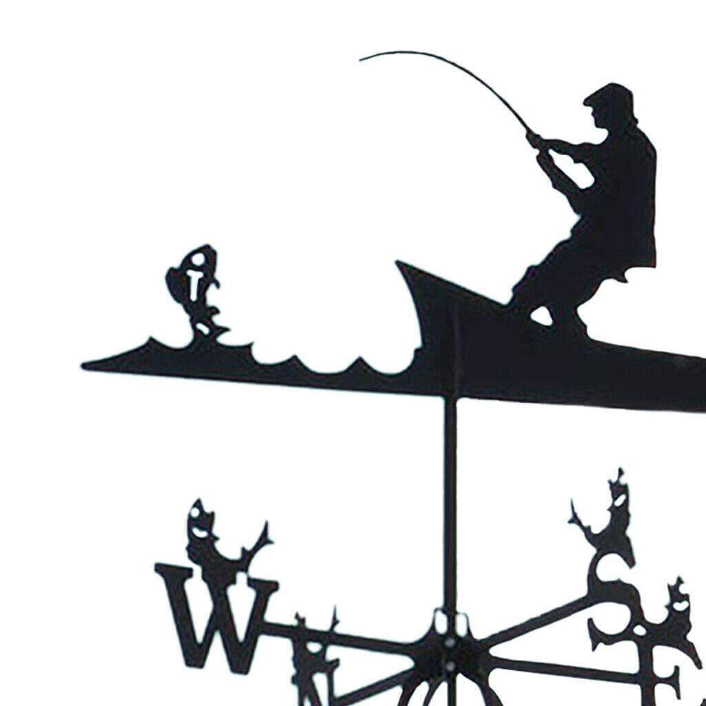 Weathervane Weather Vane Outdoor Barn Stake Ornament Black 20inch Tall