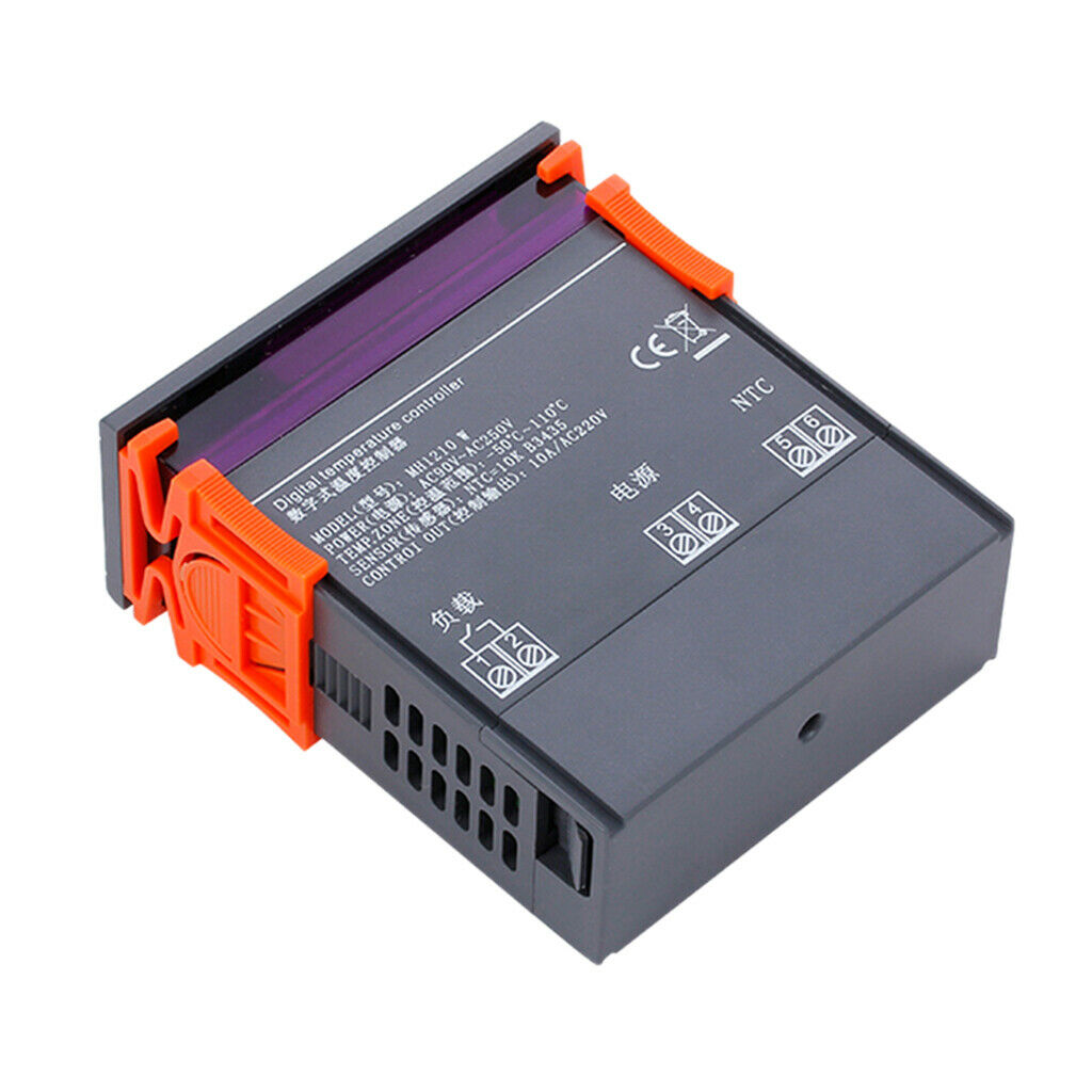 Smart Digital Microcomputer LED Thermostat Black Color Display