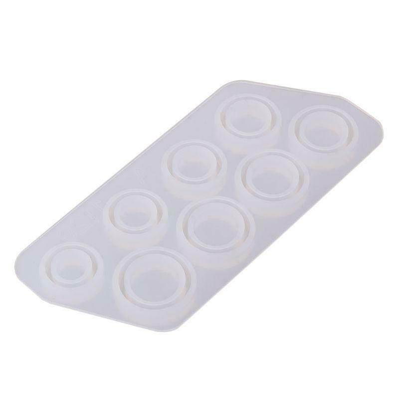 Flat Rings Mold DIY Making Ring Jewelry Silicone Mold Crystal Epoxy Mould