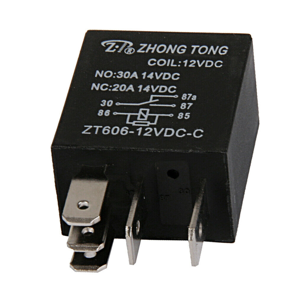 ZT606-12V-C-R DC 12V 20A/30A AMP SPDT Relay Relays 5 Pins for Car Truck Vehicles