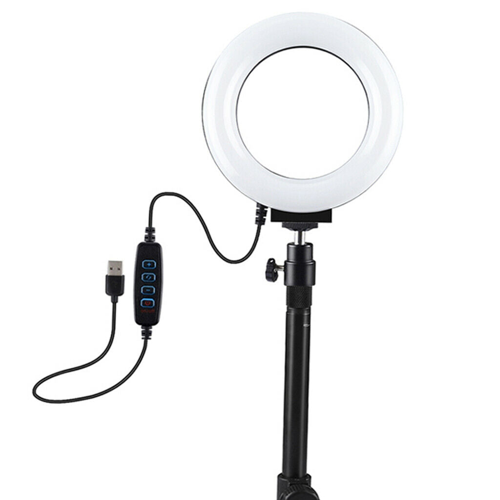 Dimmable LED Ring Light Lamp Selfie Camera Phone Studio Tripod Stand Photo Video