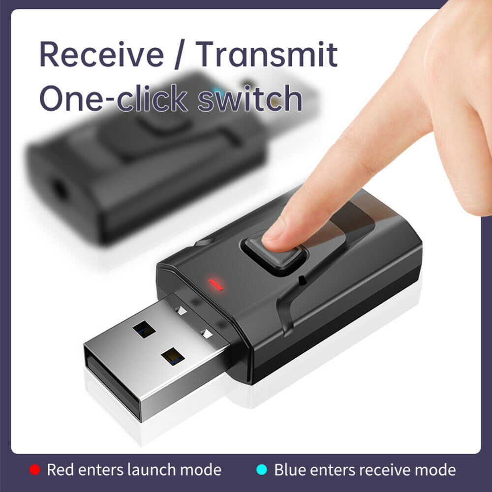 4-IN-1 Bluetooth 5.0 Receiver & Transmitter Wireless 3.5mm Aux Audio Adapter USï¼