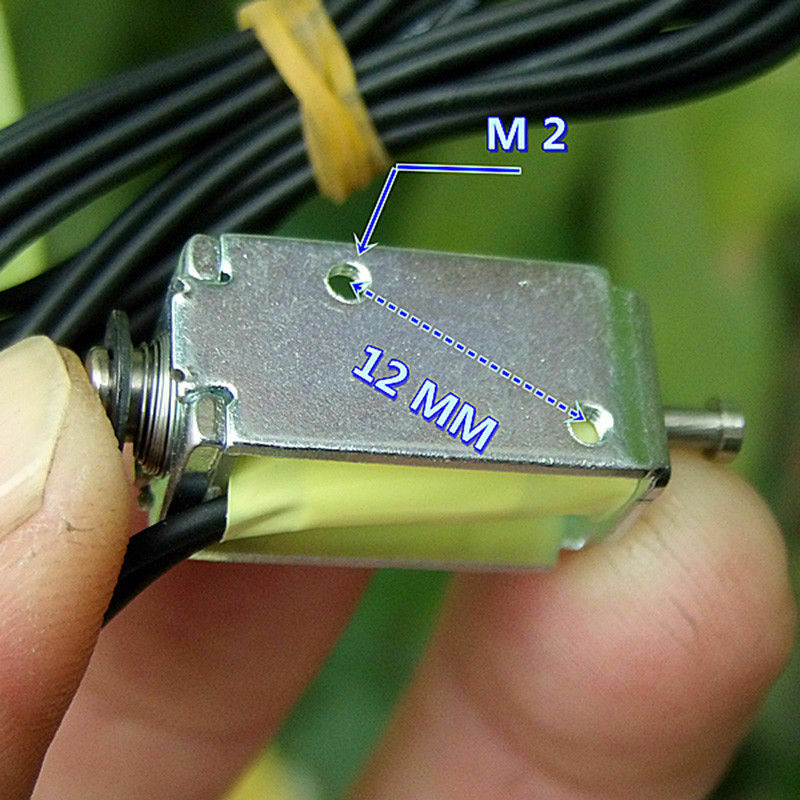 DC 12V Mini Solenoid Valve Push Pull Suction Type Spring Electromagnet 120mA L