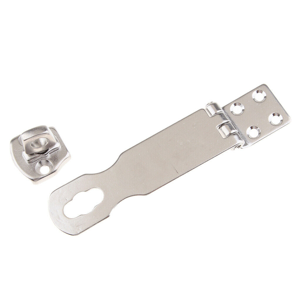 4 pieces Stainless Steel Polished Door Buckle Bolt Barn Hardware Padlock