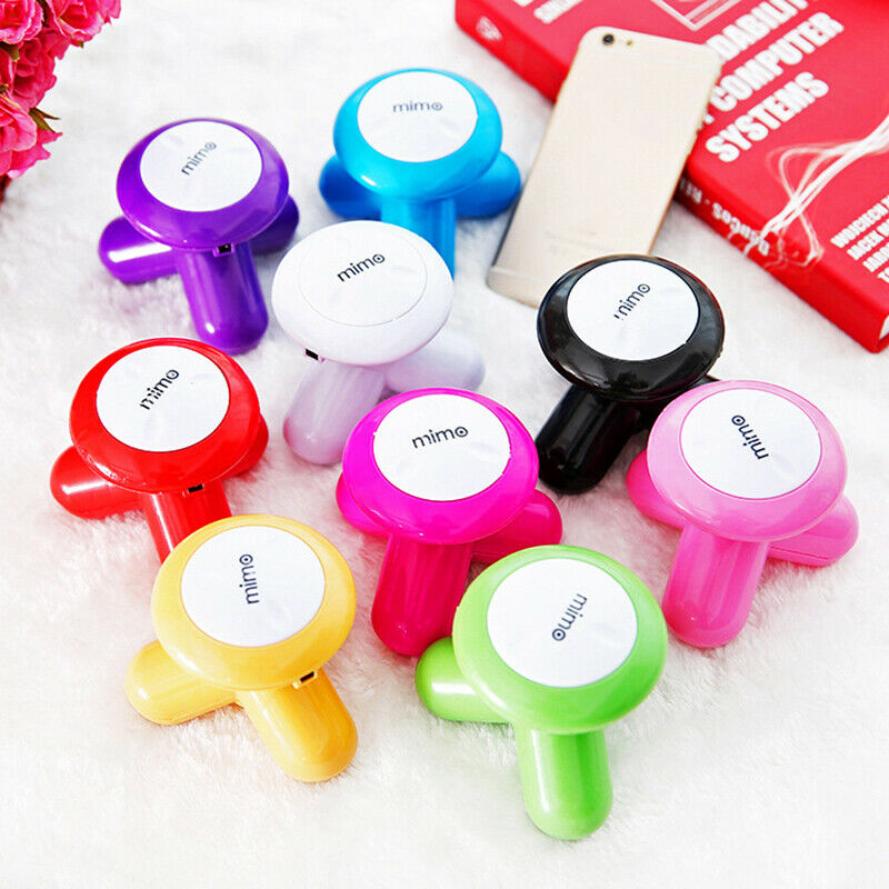 1PCs Mini Electric Handled Wave Vibrating Massager USB Battery Full Body .l8