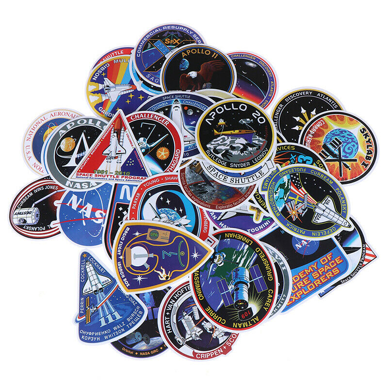 45Pcs Outer space theme stickers DIY scrapbook suitcase laptop guitar sti.l8
