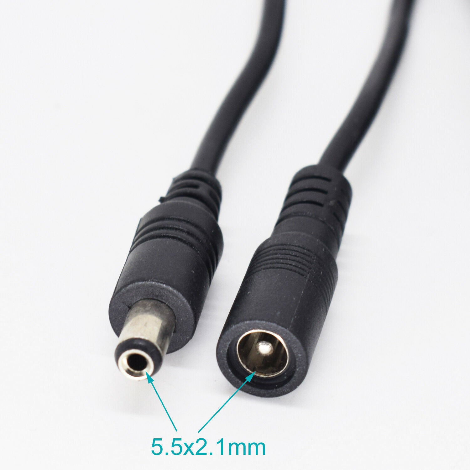 5pcs 10ft DC Power Supply 5.5mmx2.1mm 2.1mm Male to Female Extension Cable 22AWG
