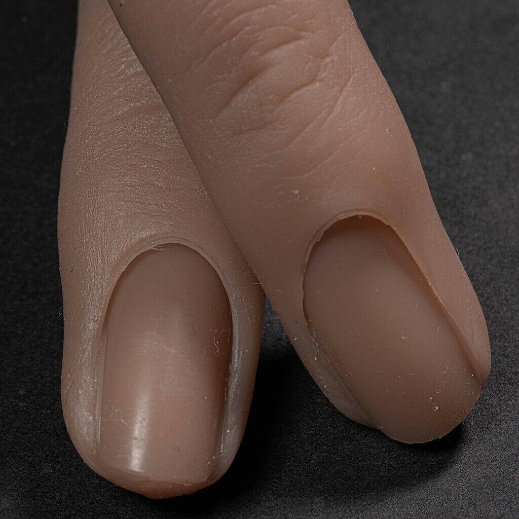 False Nail Art Silicone Practice Training Finger Manicure Display Tip