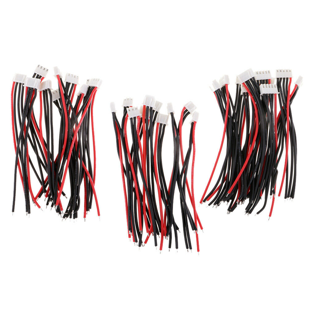 30Pcs JST-XH Connector Silicone Balance Cable for Lipo Lithium Battery