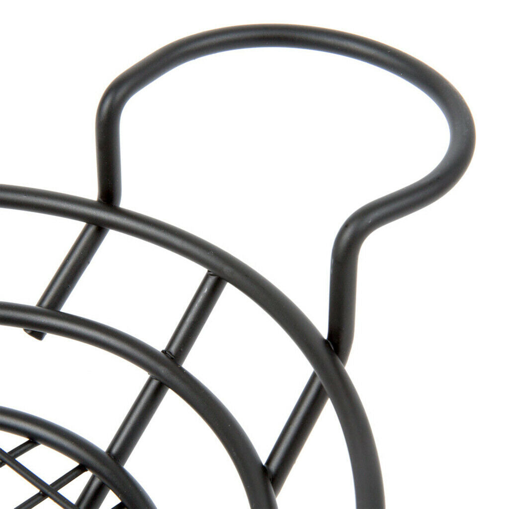 Stainless Steel French Fries Chips Appetizer Serving Basket w/ Sauce Holder