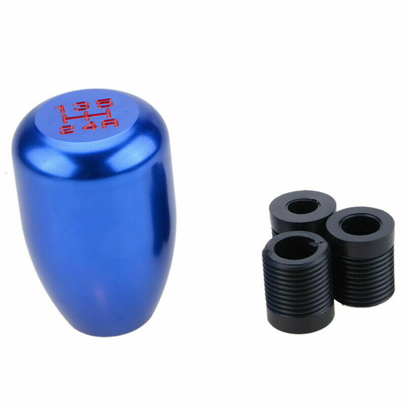 Universal 5Speed Car Manual Aluminum Shift Knob Gear Shifter Lever Handle Blue