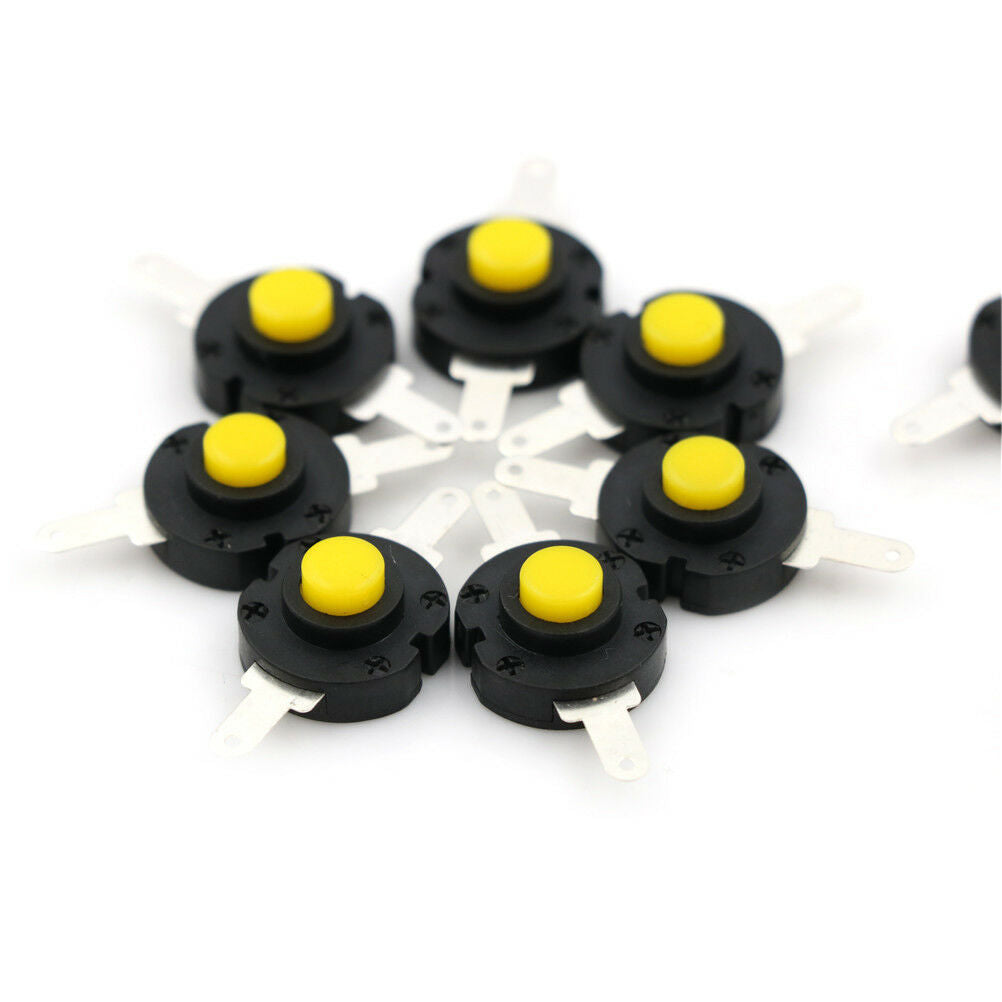 10pcs Flashlight Switches DC 12V 0.5A Self-locking Micro Push Button Switch DEAU