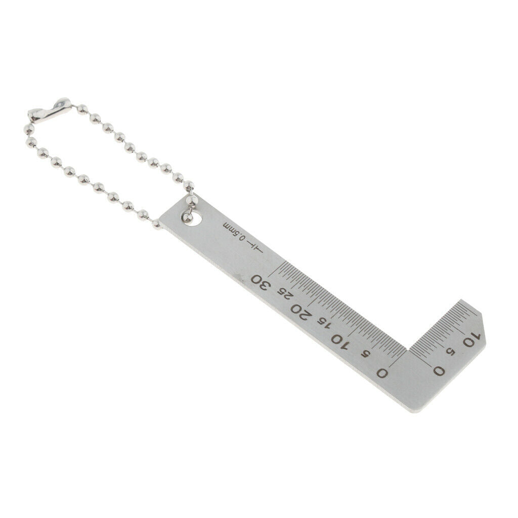 Stainless Steel Chamfer Gauge Chamfering Gage Square Right Angle 90Â° Ruler,