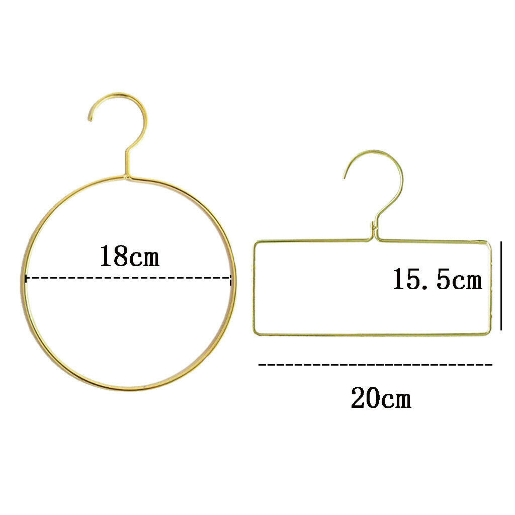 2Pcs Elegant Metal Closet Scarf Belt Hanger Display Rack Stand Holder Organizer