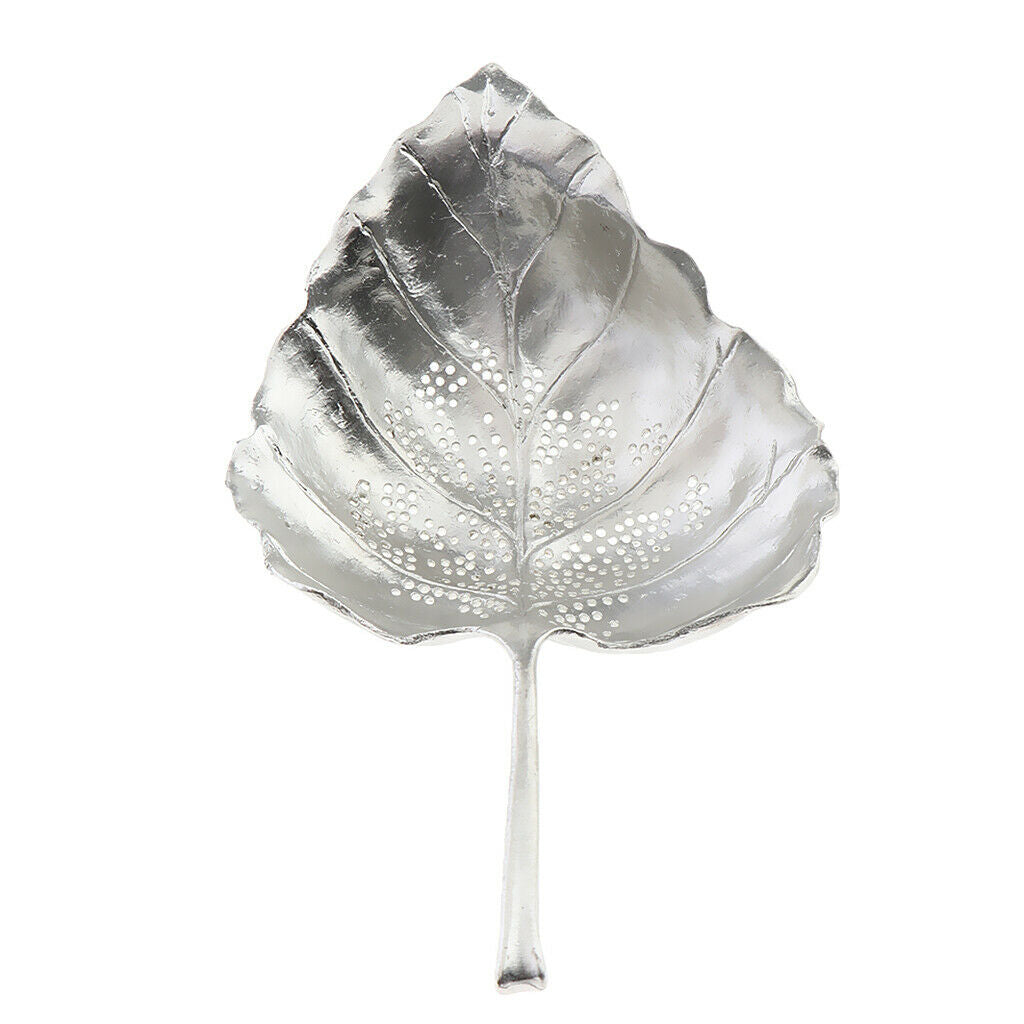2pcs Pure Tin Tea Filter Strainer Leaf Shaped Kungfu Tea Set Accessory