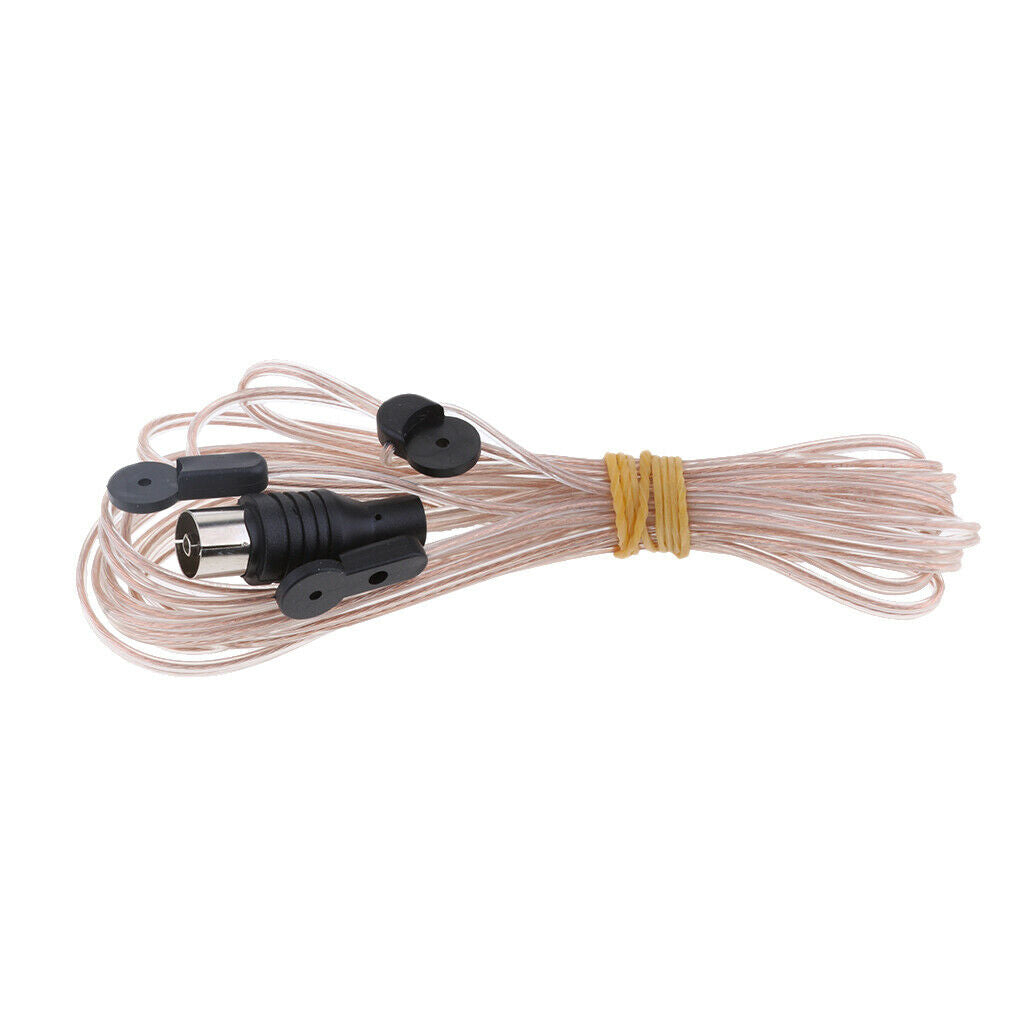Prettyia 75 Ohm FM Radio Antenna Aerial for Home Audio Radio Stereo Receiver