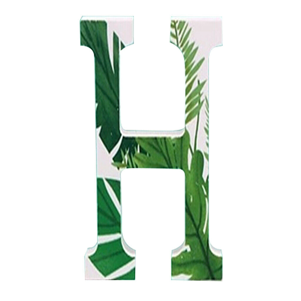Wooden Creative DIY Tropical Plant Decorative Crafts Letters Random Capitals
