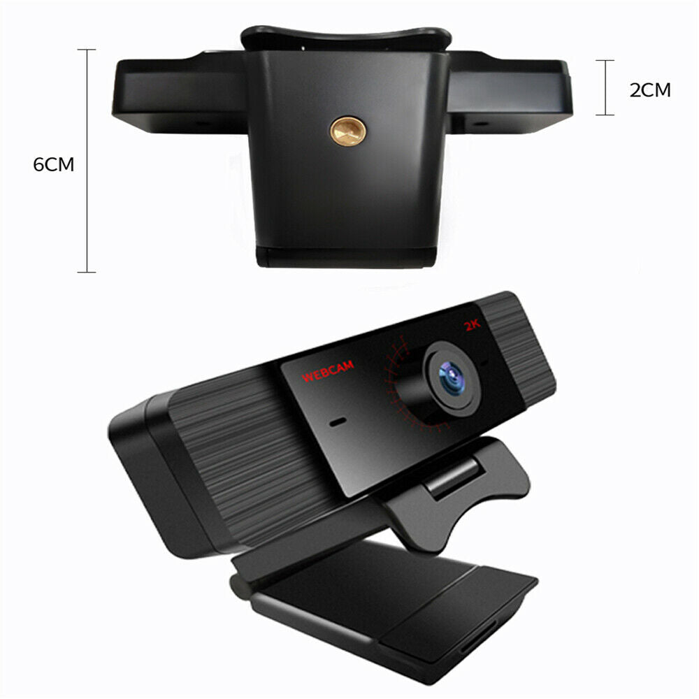 Webcam Full HD 2K 30FPS Web Camera with Microphone for Computer Laptop Desktop