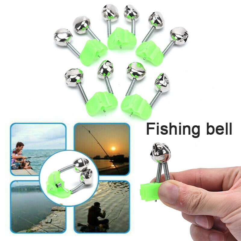 5Pcs Night Fishing Twin Rod Clamp Bell Ring Bite Alarm Tackle Accessori.l8