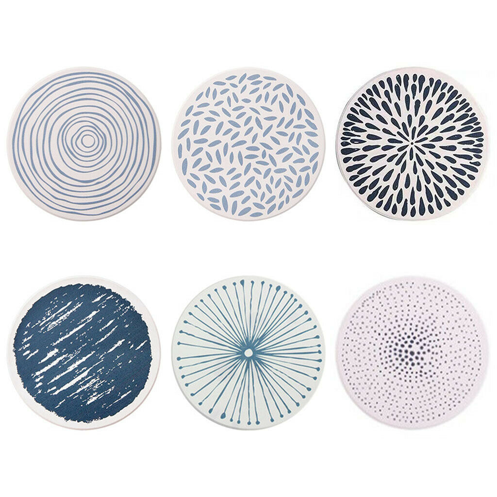 Set of 6 Kitchen Coasters Table Mat Heat for Dining Table Kitchen Cafe Bar