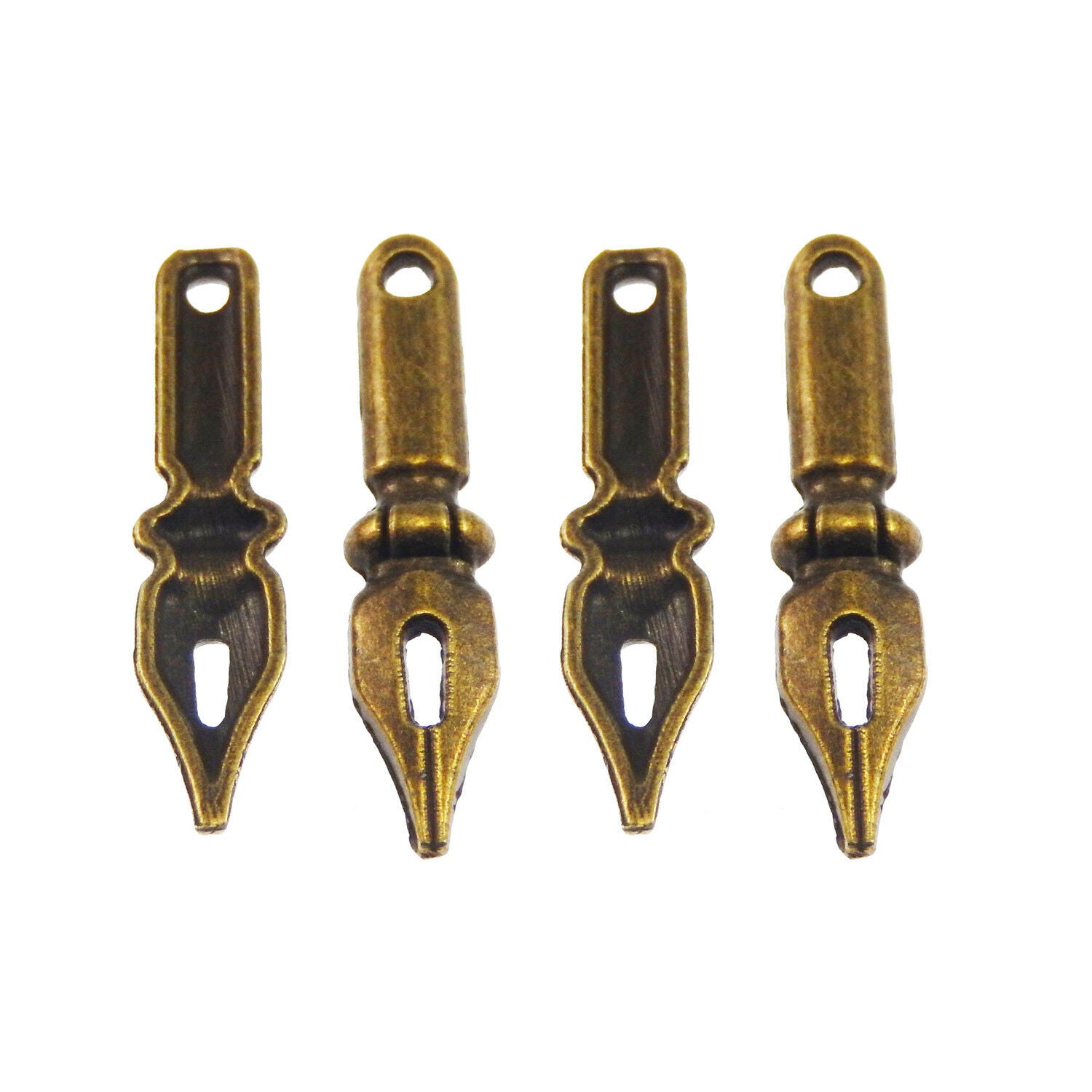 Antiqued Bronze Tone Pen Shape Charm Alloy Pendant 32*7mm 50pcs