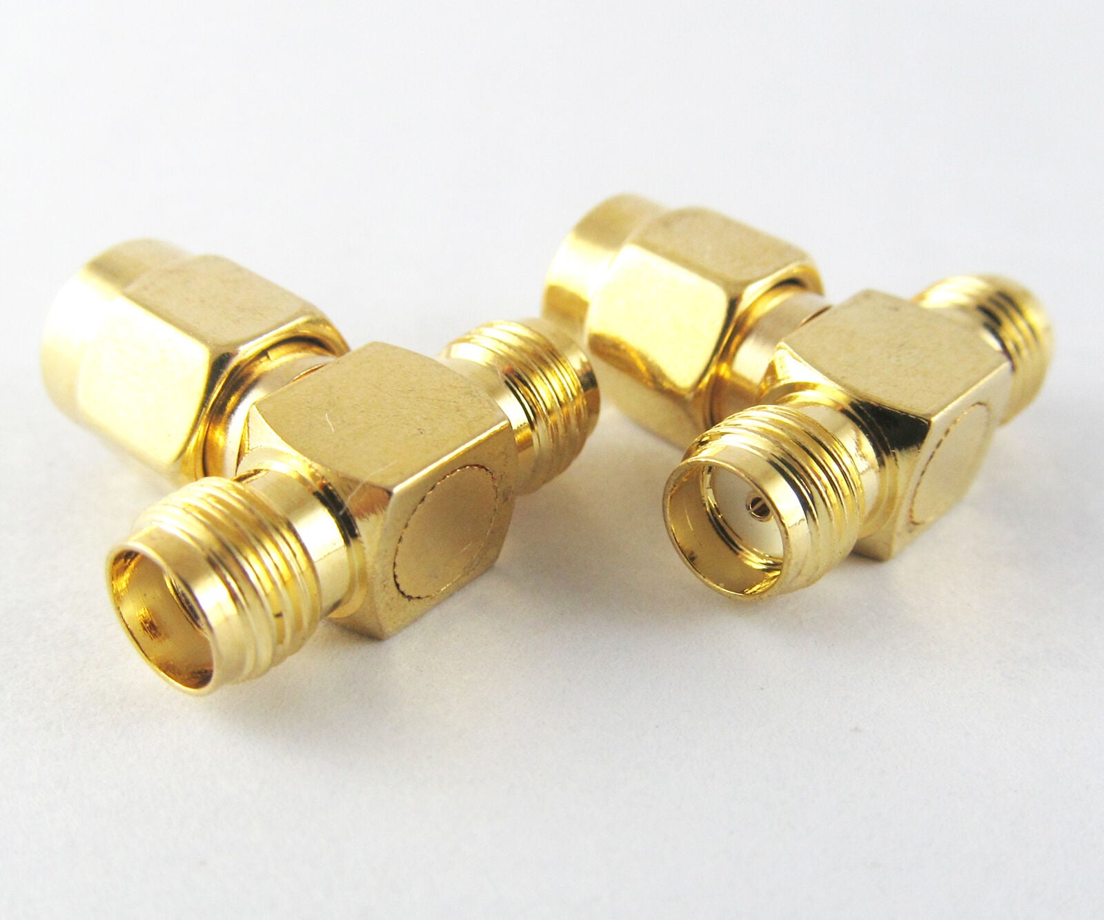 50pcs new SMA RF Adapter Male Plug to Dual Female Jack Coaxial Connector T Type
