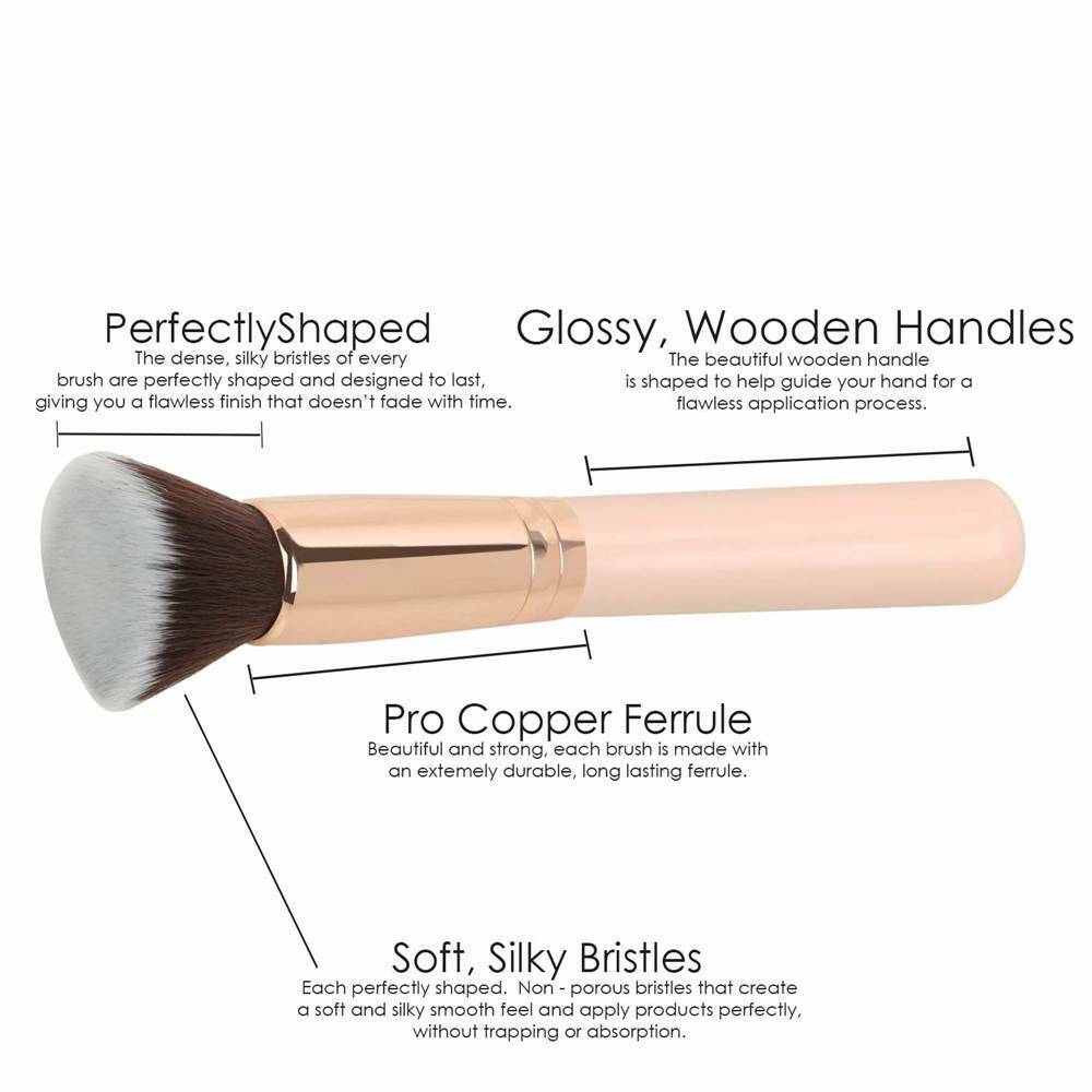 Flat Top Kabuki Foundation Brush Liquid foundation Blending powder HQ XMAS !!