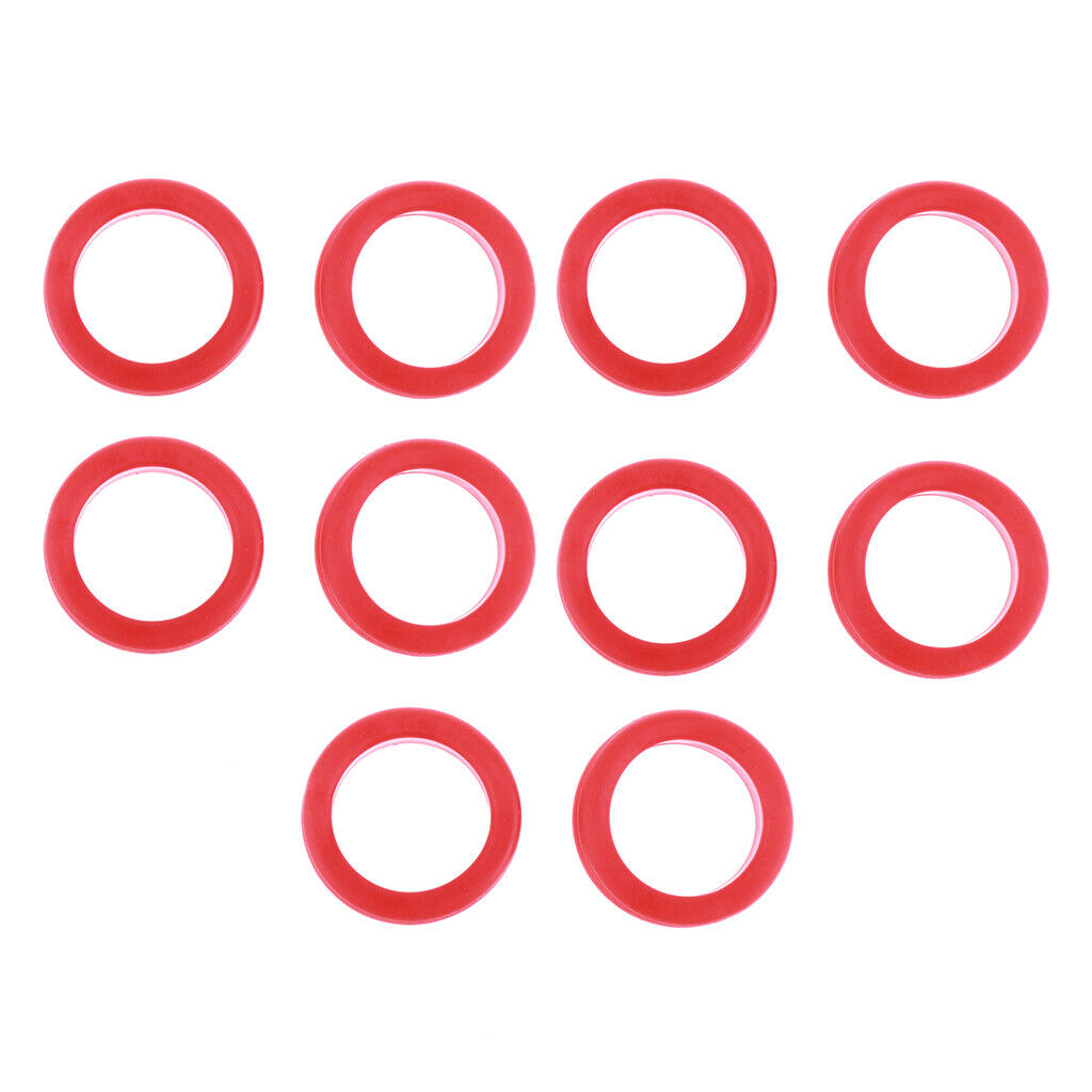 10x Barber Hairdressing Shears Scissors Finger Ring Grips Inserts Red