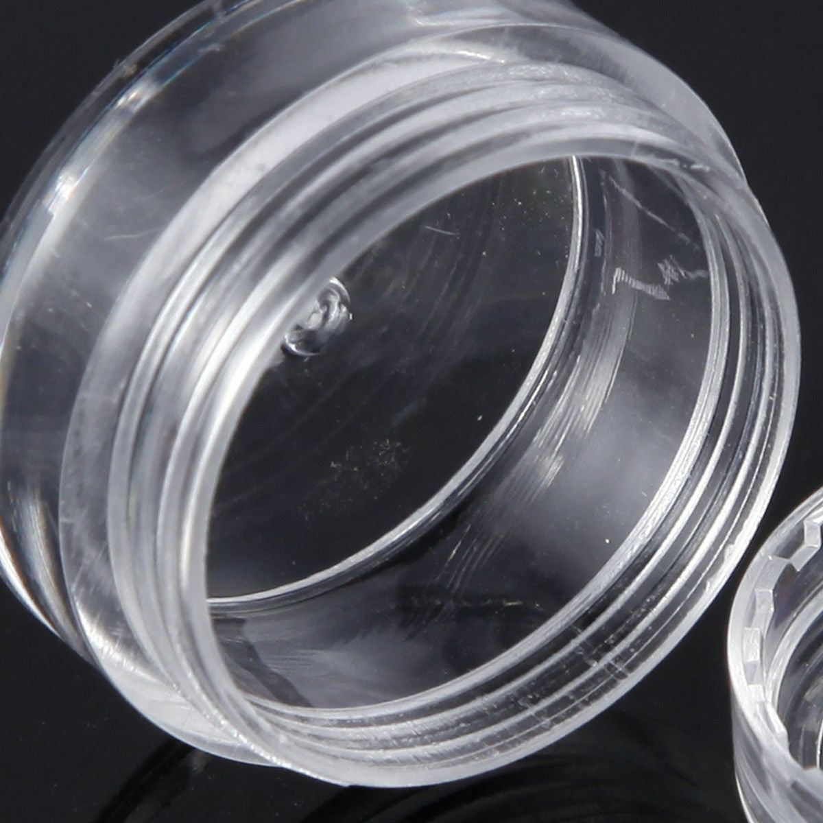 100 Clear Small 3g Grams/mL Plastic Jars for Cosmetic Sample Container Pot
