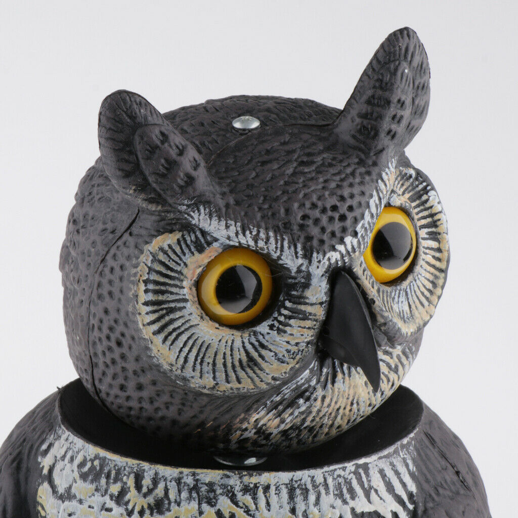 1 Piece Realistic Owl Decoy Statue Hand-Painted Garden Protector, Scares Away