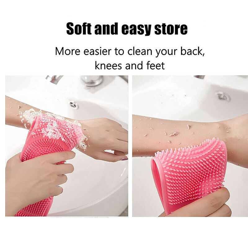 Magic Silicone Brushes Bath Towels Rubbing Back Mud Peeling Body Massage .l8