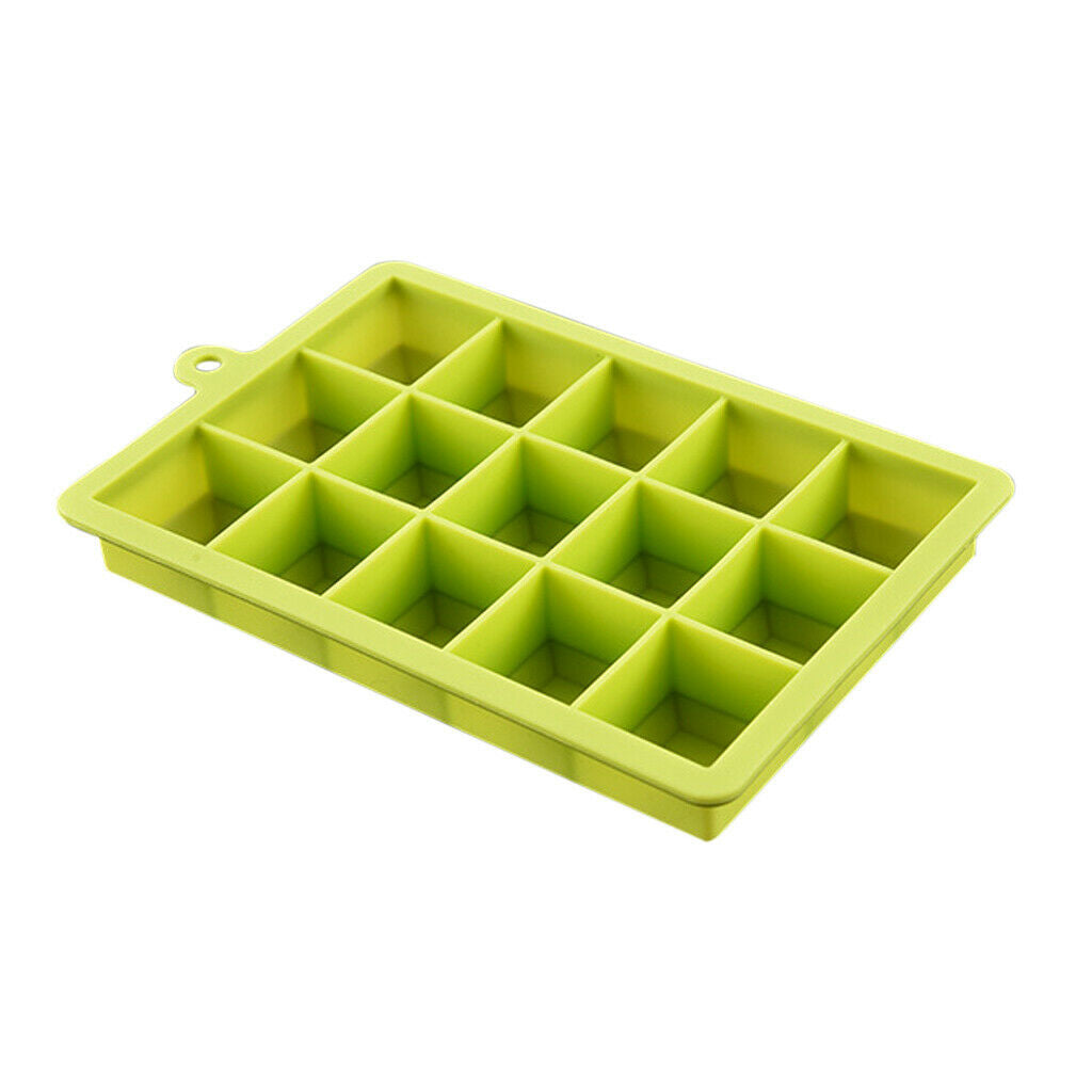 1x Ice Maker Cube Square Tray Molds   Cube Cocktail Chocolate Green