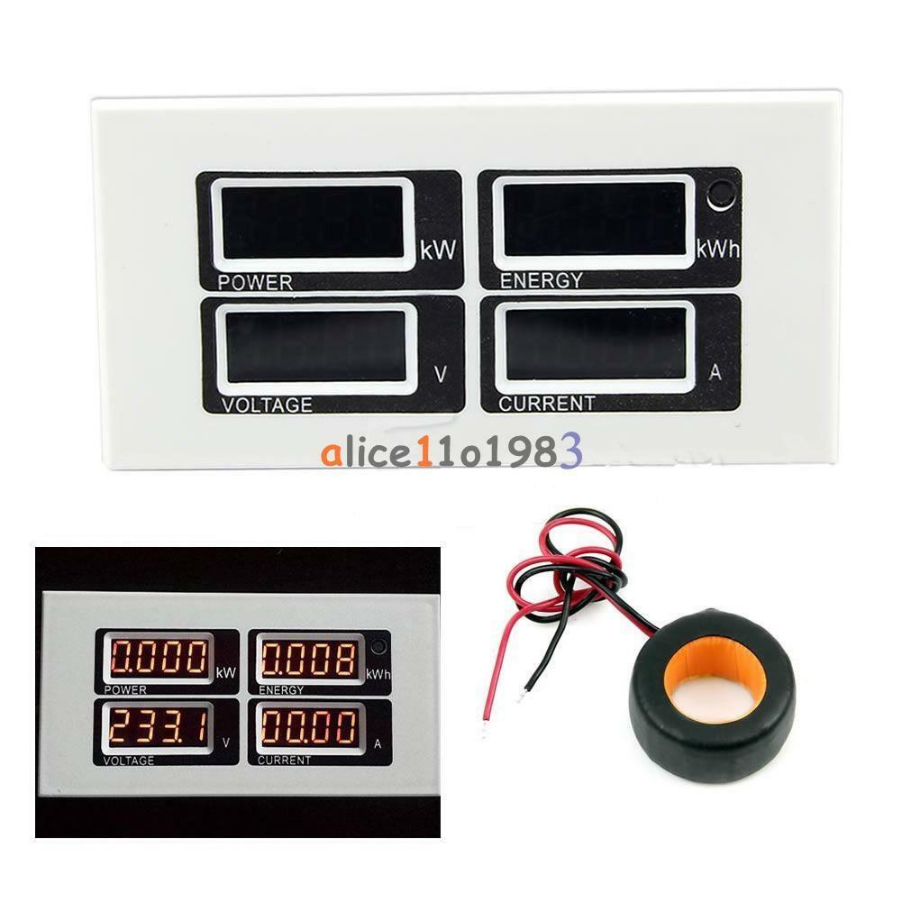 AC 110V 220V Digital 100A watt power meter volt amp Ammeter Voltmeter 80-260V