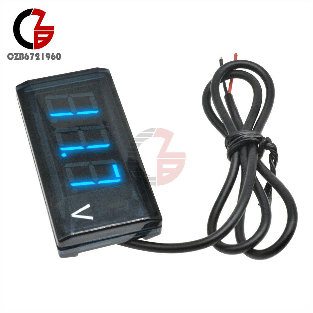 12V Gauge Panel Meter Digital LED Display Voltmeter Voltage For Car Motocycle
