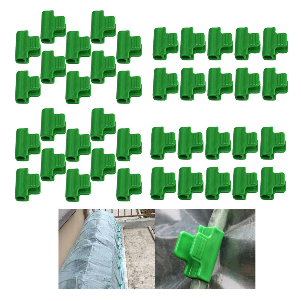 40pcs Durable Plastic Fixed Clips Greenhouse Film Clamps Plant Cover Clips