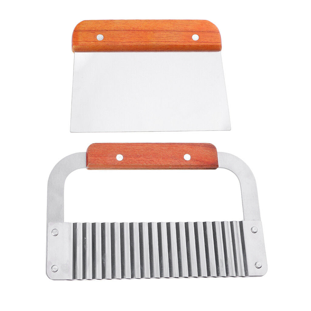 2x Wavy Straight Cutter Soap Mold Loaf Cutter Cake Wax Potato Cutting Tools