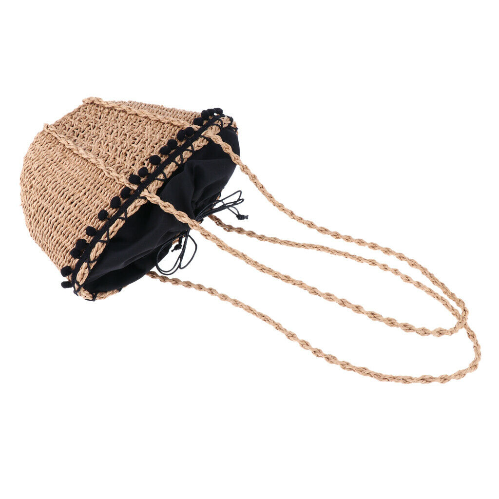 Beach Bags Women Straw Woven knitted Tote Shoulder Bag Shopping Handbag
