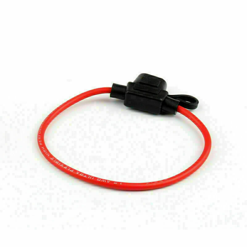8X Medium Blade Fuse Holder ATC ATO Waterproof 16AWG In-Line Wire For Car BS5 CN