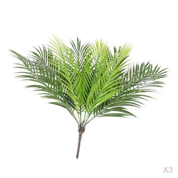 3x Faux Plant Leaf Silk Leaves Flower for Home Office DIY Garden Decor