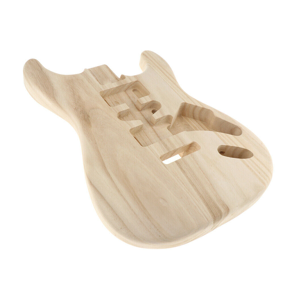 Sycamore Wood Guitar Body Unfinished for ST Guitar DIY Luthier Tool x1