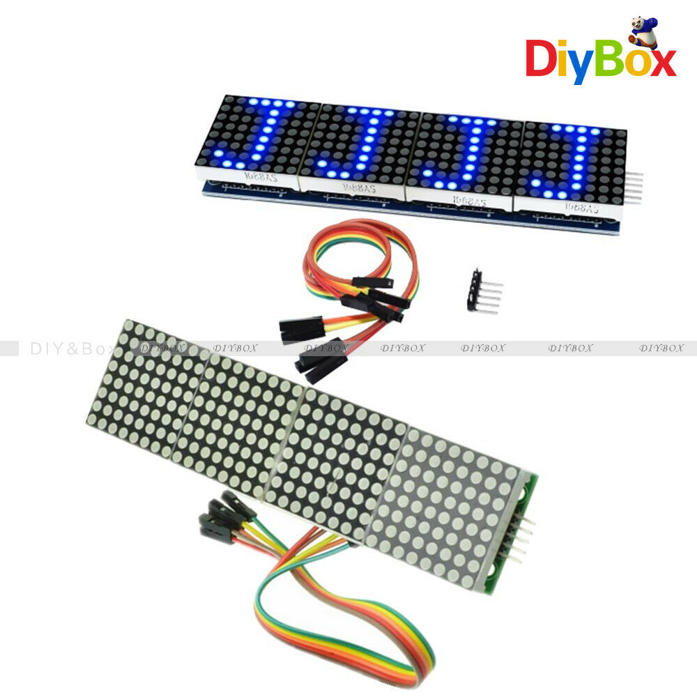 MAX7219 4 in 1 Display LED Blue Dot led Matrix MCU Control Module for Arduino