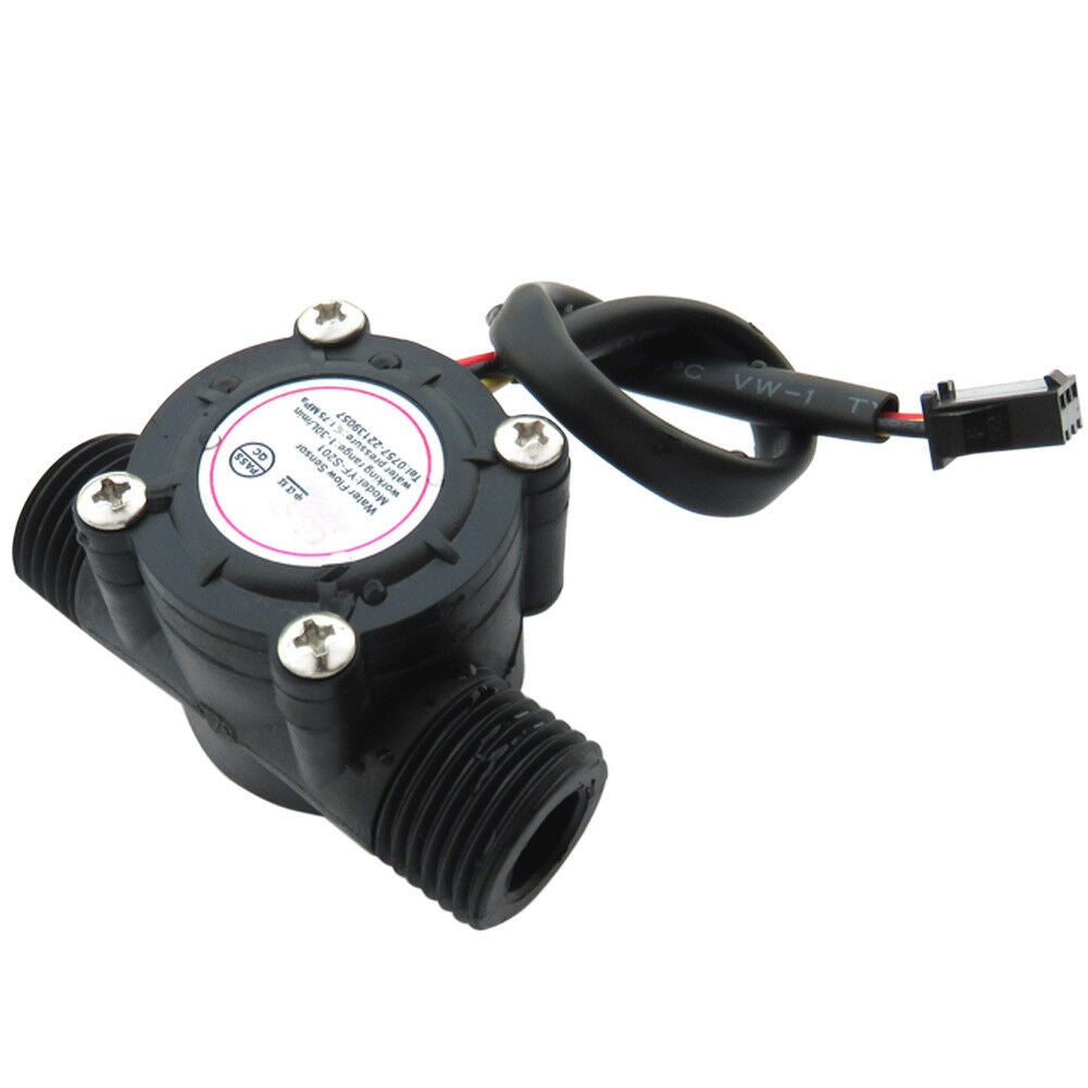 New 1/2" Water Flow Sensor Switch Hall Flow Meter Counter For Arduino  1-30L/min