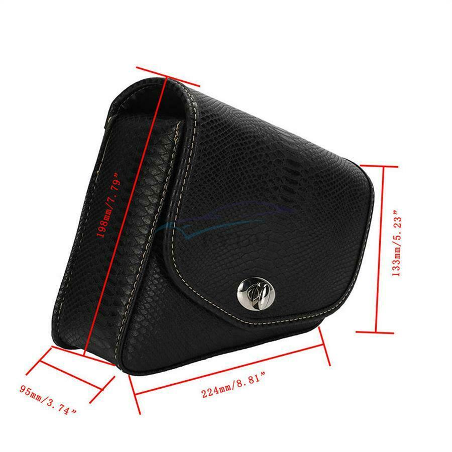 1 Piece Weatherproof PU Leather Right Side Motorcycle Trim Storage Saddle Bag