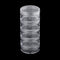 Storage Stackable Interlocking Clear Containers 5 Layers Round Plastic Jars For