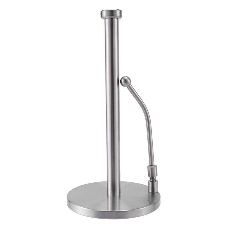 Paper Towel Holder Stainless Steel Standing Tissue Holder One-Handed Tear, PerM4