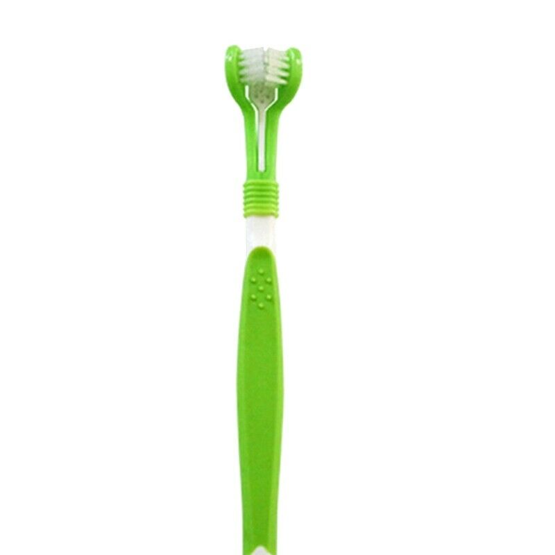 1X(Dog Toothbrush Puppy Teeth Brush Three Head Tartar Oral Care Tool B6Z1)1)