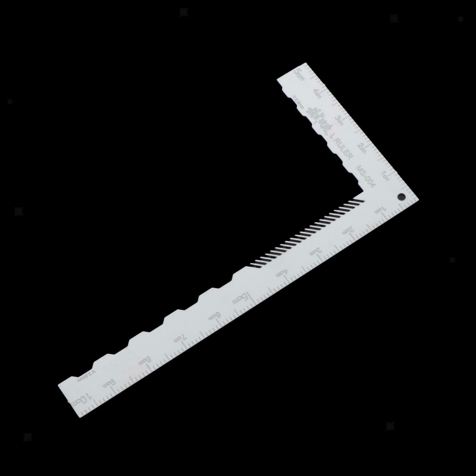 Stainless Steel 90 Degree L Shape Ruler Right Angle Ruler Engineer Utensil
