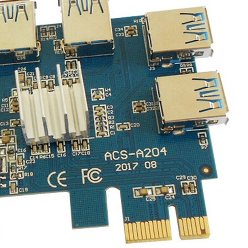 PCI-E Riser Card 1 to 4 PCI-EX1 to PCI-EX16  Card Interface One for Four 4X M8Q8